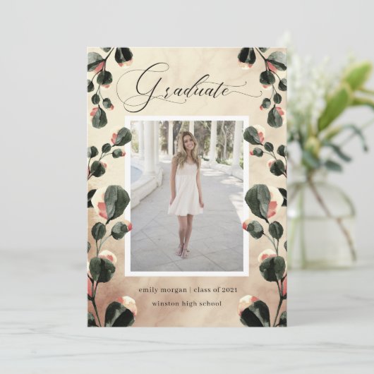 Save The Date Automne sentir les tons d'octobre Photo Graduation (Debout devant)