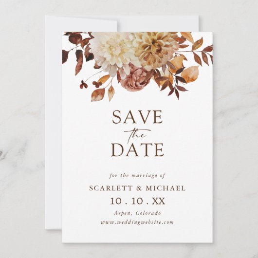 Save The Date Automne Simple Enregistrer La Date (Devant)