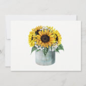 Save The Date Automne Tournesol Rustique Grange Mariage Enregist (Dos)