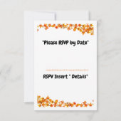 Save The Date "Autumn Embrasser Orange & Tan Leaf Design" (Dos)