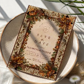 Save The Date Autumn Oak Leaf Wedding
