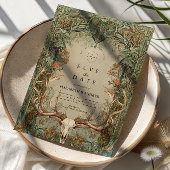 Save The Date Autumn Woods Rustic Wedding