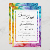 Save The Date Avec la photo Ethereal Bloom (Devant / Derrière)