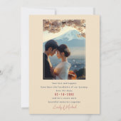 Save The Date Avec la photo Japonesque Harmonie avec Fuji (Dos)