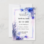 Save The Date Avec le code QR 💙 Cornflower Reverie (Devant)