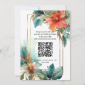 Save The Date Avec le code QR Hibiscus Serenade Paradise (Dos)