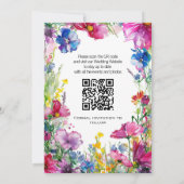 Save The Date Avec le code QR Meadow Blooms (Dos)