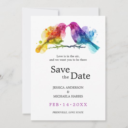Save The Date Avec photo LGBTQ+ Rêve (Devant)