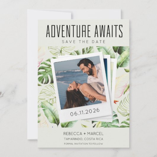 Save The Date Aventure Attend Photo Destination Mariage (Devant)