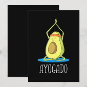 Save The Date Ayogado Avocado Yoga Lover (Devant / Derrière)
