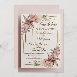 Save The Date Aztec Lilly mariage