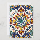 Save The Date Azulejo bleu portugais méditerranéen (Dos)