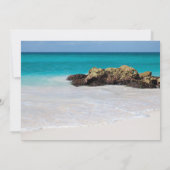 Save The Date Azure Ocean Sandy Beach Mariage photo (Dos)