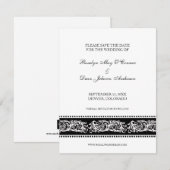 Save The Date B&W défiler mariage élégant enregistrer la date ca (Devant / Derrière)