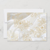 Save The Date Baby Boy Baptism Enregistrer Date Croix d'Or Blanc (Dos)