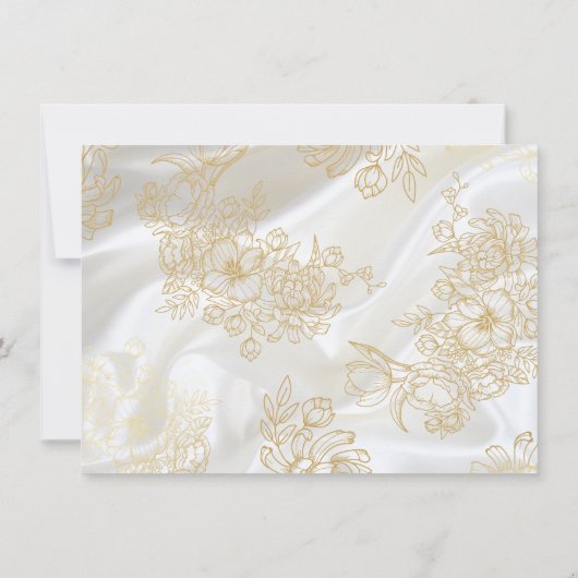 Save The Date Baby Boy Baptism Enregistrer Date Croix d'Or Blanc (Dos)