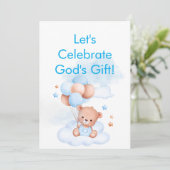 Save The Date Baby Boy Shower Christian Bible Verse Save Date (Debout devant)