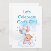 Save The Date Baby Boy Shower Christian Bible Verse Save Date (Devant / Derrière)
