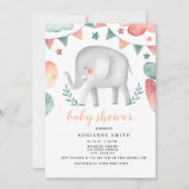 Save The Date Baby shower Aquarelle Animal (Devant)