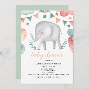 Save The Date Baby shower Aquarelle Animal