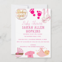 Baby shower | Baby Girl rose moderne