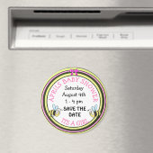Save the Date Baby shower Bee Themamagnet Magneet (Insitu (Vaatwasser))