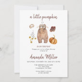 Save The Date Baby shower Citrouille minimaliste bébé (Devant)