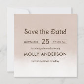 Save The Date Baby shower d'aquarelle Cutie Baby Bear (Dos)