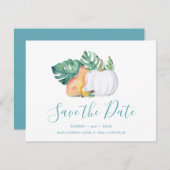 Save The Date Baby shower d'automne tropical Enregistrer la date (Devant / Derrière)