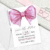 Save The Date Baby shower de la corbeille rose