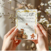 Save The Date Baby shower de Noël bleu élégant or neutre