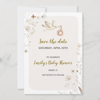 Save The Date Baby shower de stockage enregistrer la date