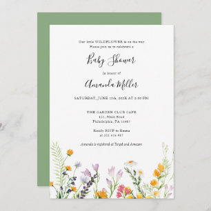 Save The Date Baby shower fleur sauvage Boho Spring