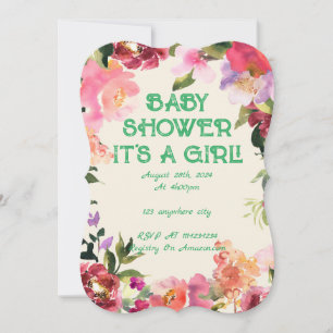 SAVE THE DATE BABY SHOWER FLORAL BLUSH