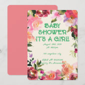 SAVE THE DATE BABY SHOWER FLORAL BLUSH (Devant / Derrière)