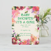 SAVE THE DATE BABY SHOWER FLORAL BLUSH (Debout devant)