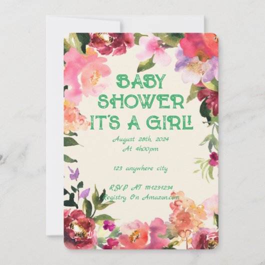 SAVE THE DATE BABY SHOWER FLORAL BLUSH (Devant)