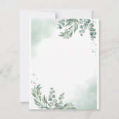 Save The Date Baby shower Floral Vert Sage Affiche de bienvenue  (Dos)
