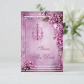 Save The Date Baby shower lustre et fleurs Enregistrer la date (Debout devant)