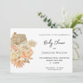 Save The Date baby shower photo en terre cuite en herbe bohème (Debout devant)