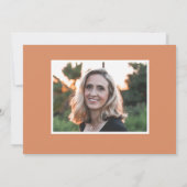 Save The Date baby shower photo en terre cuite en herbe bohème (Dos)