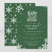 Save The Date Baby son froid en dehors de l'invitation de fête d (Devant / Derrière)