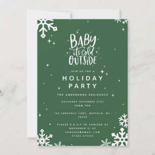 Save The Date Baby son froid en dehors de l'invitation de fête d