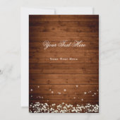 Save The Date Baby's Breath Pot Mason Rustique Photo Mariage (Dos)