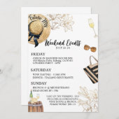 Save The Date Bachelorette, bachelorette, itinéraire week-end (Devant / Derrière)