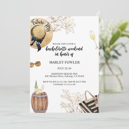 Save The Date Bachelorette, bachelorette, itinéraire week-end (Debout devant)