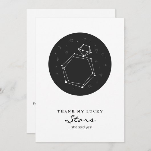 Save The Date Bague Fiançailles Constellation Enregistrer la dat (Devant / Derrière)