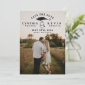 Save The Date Bagues de leurre de pêche rustique Mariage Enregis (Debout devant)