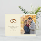 Save The Date Bagues de mariage romantiques beige (Debout devant)