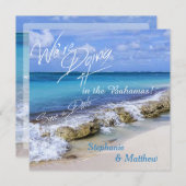 Save The Date BAHAMAS BEACH SHORE Wedding Enregistrer la date (Devant / Derrière)